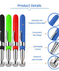 4 Piece Telescoping Magnet Pickup Tool Set With Extendable Magnetic Sticks Grabber Four Color Assortment Black Blue Orange Green