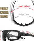 Dimensions and design of Anti Fog Motorcycle Riding Goggles For Powersports And Outdoor Adventures, Dustproof Windproof Safety Eyewear.