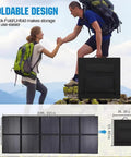 Road Ready Badass 1000 Watt Solar Panel With Hella High 25 Percent Efficiency 72V Output IP68 Waterproof Build, foldable for easy storage.