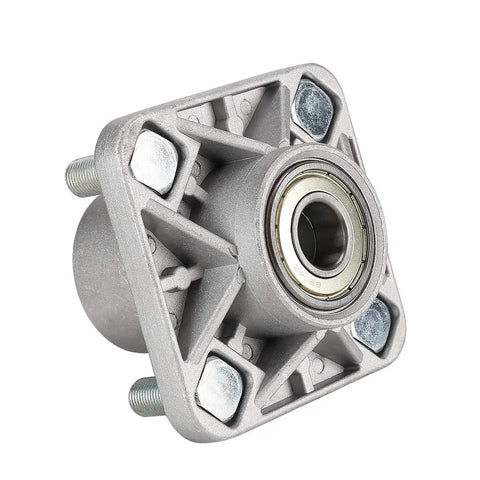 Straight Up Heavy Duty Front Wheel Hub Assembly For Ezgo Rxv Golf Carts 2008 Plus, silver steel assembly with bearing, direct bolt on.