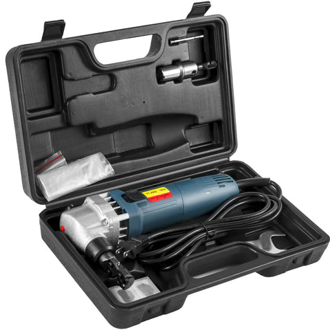 Electric Metal Nibbler Crazy Fast Cuts 380W 1800RPM Heavy Duty Cutter in storage case with replaced blades