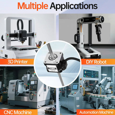 NEMA 17 Through Shaft Stepper Motor for 3D Printer, DIY Robot, CNC, and Automation Machine Applications