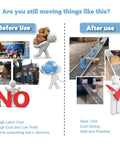 Comparison of manual vs efficient unloading with Light Duty Roller Conveyor System With 13 Foot Adjustable And Foldable Unpowered Slides