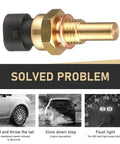 Direct Fit Premium Brass Coolant And Oil Temperature Sensor with electrical connector on a white background