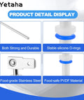 Solid 3 Piece Steam Probe Replacement Compatible With Breville Sage Dual Boiler And Oracle Espresso Machines Featuring Top Tier Stainless Steel Tubes and Heavy Duty Silicone O Rings For No Fuss Home Barista Upgrades, showcasing stainless steel probes and silicone O-rings.