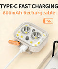 Kids Adventure Light Set With USB C Rechargeable Lantern And Motion Sensor Headlamp showing Type-C fast charging feature