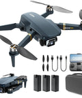 4K Camera Drone With Long Range Up To 2650 Ft Foldable Beast Quadcopter For Beginners WiFi FPV Brushless Motors Auto Hover Follow Me 3 Batteries