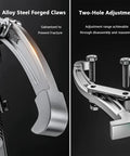 Close-up of alloy steel forged claws and two-hole adjustment of Hydraulic Wheel Bearing Puller Kit With Versatile 2/3 Jaw Gear Puller.
