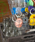 10 Pack Wide Mouth Platinum Silicone Sealing Rings Gaskets For Mason Jar Lids Leak Proof And Air Tight Reusable Seals Durable Fits 3 Inch Wide Mouth Jars For Fresh Food Storage And Easy Preserving in dishwasher-safe rack