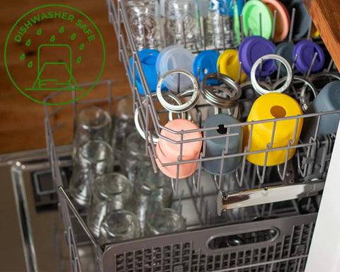 10 Pack Wide Mouth Platinum Silicone Sealing Rings Gaskets For Mason Jar Lids Leak Proof And Air Tight Reusable Seals Durable Fits 3 Inch Wide Mouth Jars For Fresh Food Storage And Easy Preserving in dishwasher-safe rack