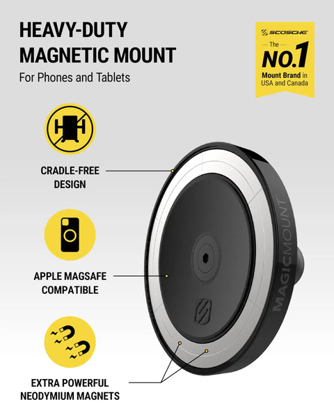 Heavy Duty MagSafe Car Mount And Tablet Holder With Extra Strong Magnets 2.5X Stronger Grip For iPhone 12 And Newer