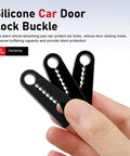 Heavy Duty Silicone Car Door Shock Absorber Pads To Ditch Door Smacks For Smooth Quick Closures Universal Noise Dampening Auto Silencer black buckle close up