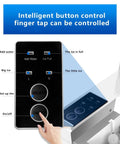 Control panel of No Fuss Countertop Ice Maker Rolling Out Rapid Chill With Fifteen Kilos Daily Output, showing button functions.