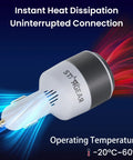 Starlink Mini Automotive Adapter With Three In One Build Featuring Dual Usb C Ports And Ten Foot Dc Power Cord delivering 24V with heat dissipation.
