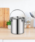 Stainless Steel Sealed Water Bucket And Multipurpose Stockpot For Bar And Kitchen Built Tough Storage Container 20 By 20 Cm