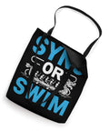 Dragon Boat Paddler Tote Bag For Dragonboating Enthusiasts, Race Day Carryall featuring 'Sync or Swim' text and dragon graphic