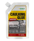 Slick Repair Self Leveling Concrete Crack Filler And Cement Patch Mix For Driveways Patios Tight High Elasticity Waterproof Caulk Adhesive Just Add Water Clean Finish in a pouch with clear instructions.
