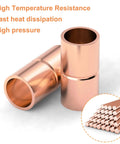 HINZIC 10-pack straight copper coupling fittings, 1/4 in ID, for HVAC soldering and welding