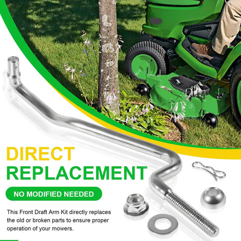 John Deere Front Draft Arm Kit Deck Lift Linkage Hanger Assembly For 102 105 115 125 135 145 155C D100 D105 D110 D120 D125 D130 D140 D150 D155 L100 L105 L107 L108 L110 L111 L118 L120 L130 LA105 LA115 LA120 LA125 X S E Series stainless steel replacement rod