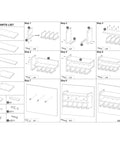Assembly instructions for Drill Charging Station and Wall Mounted Tool Organizer with parts list and step-by-step diagrams.