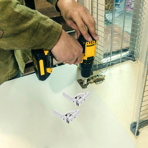 Installing 4 Pack 90 Degree Folding Cabinet Hinges With Short Arm Adjustable Hidden Cupboard Door Hinges For Furniture Repair