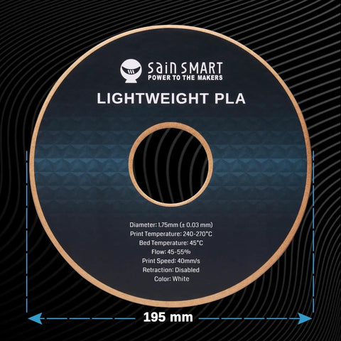 Ultra Lightweight Lw Pla 3D Printer Filament For Rc Airframes And Drone Chassis Using Active Foaming To Make Tough Prints Hit Different At 1.75Mm And 1Kg Spool In Bright White