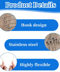 10 Pack Stainless Steel Spring Clips For Recessed Light Fixtures With Torsion Mechanism Durable Metal Hook Design
