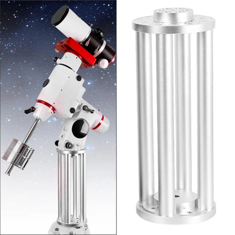 Telescope on Equatorial Telescope Mount Extension Riser Adapter 300mm Pillar For EQ5 Mounts Metal Construction Compact And Sturdy Upgrade