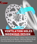 120mm 6-Bolt Disc Brake Rotor with Ventilation Holes and Ingenious Design for Mountain Bikes and E-Bikes DIY-Friendly.