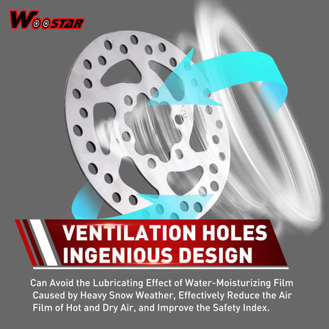 120mm 6-Bolt Disc Brake Rotor with Ventilation Holes and Ingenious Design for Mountain Bikes and E-Bikes DIY-Friendly.