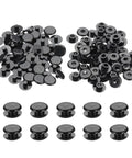 Top Shelf Black Plastic Chicago Screws 50 Piece Set Binding Posts M5x3mm Various Black Plastic Rivets for Crafting