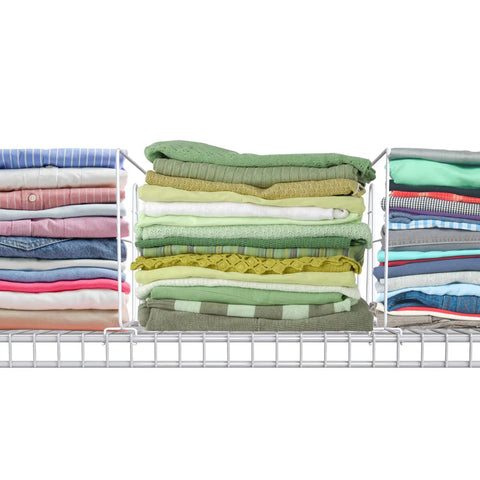Eight Pack Heavy Duty Wire Shelf Dividers To Keep Your Closet Space Square And Spotless No More Topple Junk Slick Steel Rack Separators Killer Picks For Kitchen Cabinets Bedrooms And Home Office Storage