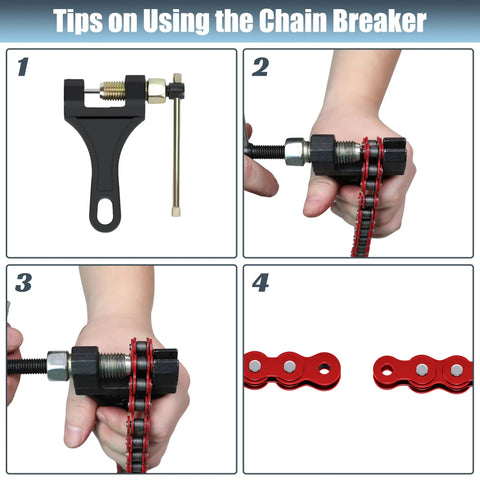 420 Chain Replacement for Mini Bike Fits Predator 212 196cc 6.5HP tips on using chain breaker tool in 4 steps