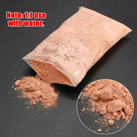Cerium oxide powder from Glass Polishing Kit 34Pc Set For Windshields And Glass Scratch Remover Tool with close-up detail.
