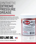 High Performance CV-2 Synthetic Grease Cartridge With Red Moly 14 Ounce For Extreme Temperature And Pressure Lubrication In Wheel Bearings U-Joints And CV Joints Pro Grade Lube on display