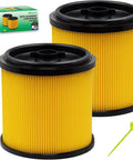Two Pack Standard Cartridge Filter Replacement For VCFS Fits 5 To 16 Gallon Wet Dry Vacuums And VBV1210 with brush