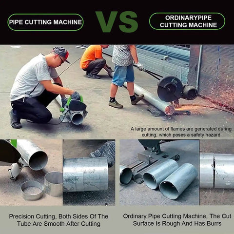 Comparison of Automatic Pipe Cutting Machine Electric 1000W 1750W High Torque 3200 RPM Pipe Cutter with ordinary machine