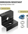 12 Pack Black Aluminum Solar Panel End Clamps For Standard Unistrut 30mm And 35mm Mounting Brackets With Hardware