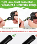 12 Piece Quick Connect Drip Irrigation Shut Off Valve Fittings 1 Quarter Inch Inline Valves demonstration of installation