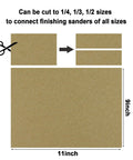 Huge 50 Sheet Sandpaper Pack 9 By 11 Inch Sheets With Assorted Grit shown cut to smaller sizes for sanders