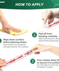 Instructions for applying Five Pack Fire Extinguisher Signs 20x2 Inches Self Adhesive Waterproof Vinyl Decals