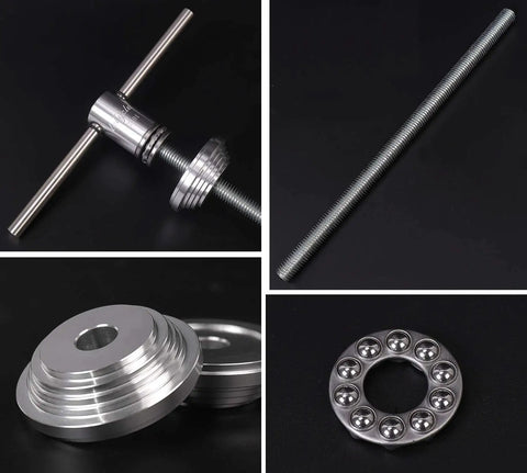 Heavy Duty Bike Headset Cup And Bottom Bracket Press Tool components with aluminum handles and M16 bolt bearings installer