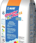 Ultracolor Plus FA Powder Grout 10 Lb Bag Cobblestone packaging with DropEffect Technology and stain resistance features visible.