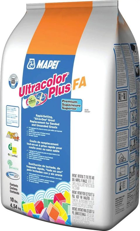 Ultracolor Plus FA Powder Grout 10 Lb Bag For Narrow Joints With DropEffect Technology No Efflorescence Stain Resistant And Easy Install