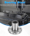 LMK10UU Linear Ball Bearings 10mm Bore 19mm OD 29mm Long Round Flange Bushing on CNC machine, double rubber sealed for 3D printer.