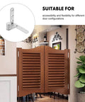Heavy Duty Stainless Steel Door Pivot Hinges With Automatic Rebound installed on wooden saloon-style doors