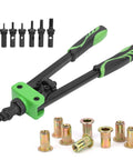 Rivet Nut Setting Kit With Ergonomic Rubber Grip For Comfort And Efficiency, Durable Alloy Steel Construction, components shown