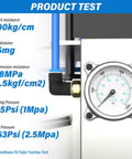 Blue 10mm Outer Diameter Pneumatic Tubing Pipe 6.5mm Inner PU Polyurethane Air Hose test with pressure gauge readings