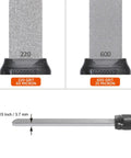 Dual Grit Diamond Sharpening Stone File With Angle Guide 220 And 600 Grit Tool Sharpener for various blades and chisels
