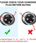 Comparison of 1+ 2- pin and 1+ 3- pin connectors for 42V 2A Lithium Battery Charger For 36V E Bikes And Scooters.